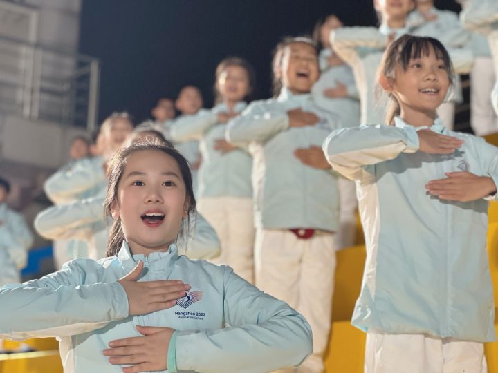 亚残开幕式上的童声与手语：39名听障儿童携杭州